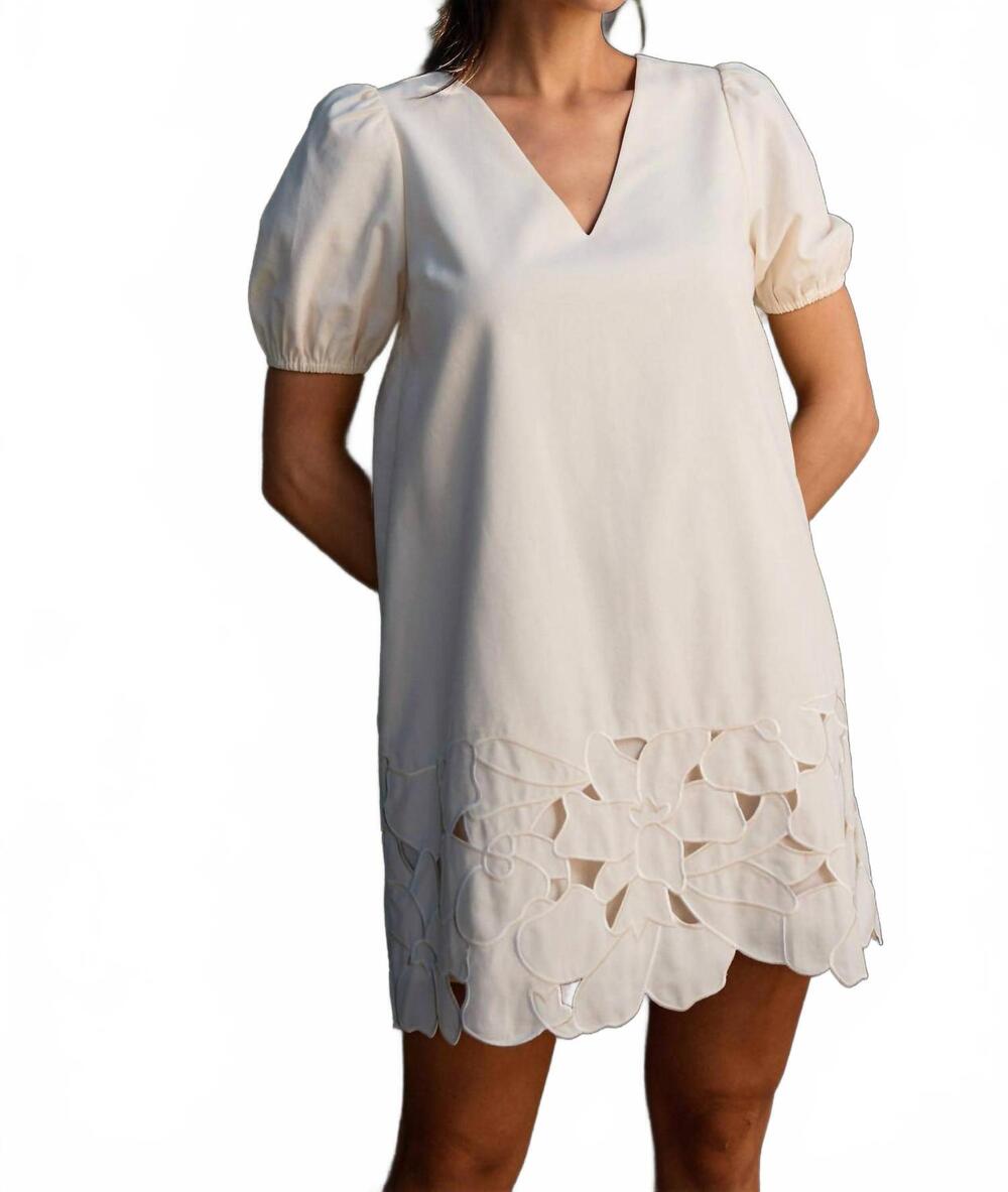 NEW ABLE lea cutout mini dress in white
